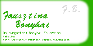 fausztina bonyhai business card